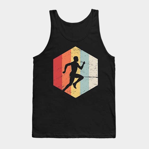 Retro 70s Cross Country Running Icon Tank Top by MeatMan